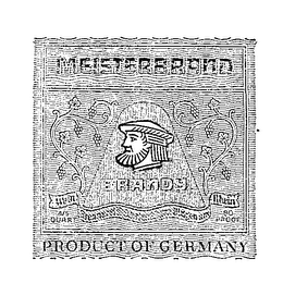 MEISTERBRAND BRANDY PRODUCT OF GERMANY logo