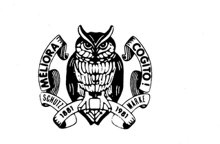 MELIORA COGITO! SCHUTZ MARKE 1881 1981 logo