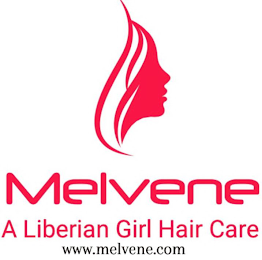 MELVENE A LIBERIAN GIRL HAIR CARE WWW.MELVENE.COM logo