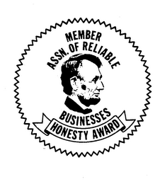 MEMBER ASSN. OF RELIABLE BUSINESS HONESTY AWARD logo