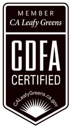 MEMBER CA LEAFY GREENS CDFA CERTIFIED CALEAFYGREENS.CA.GOV logo