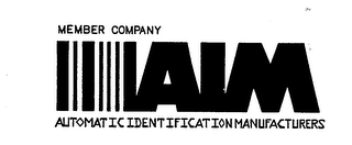 MEMBER COMPANY AIM AUTOMATIC IDENTIFICATION MANUFACTURERS