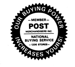 MEMBER POST MERCHANDISERS INC. NATIONAL BUYING SERVICES - 1200 STORES- OUR BUYING POWER INCREASES YOURS! logo