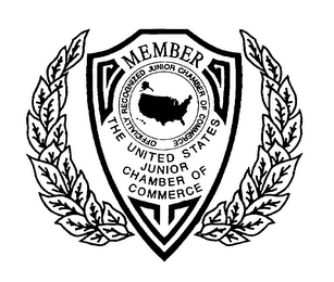 MEMBER THE UNITED STATES JUNIOR CHAMBER OF COMMERCE OFFICIALLY RECOGNIZED JUNIOR CHAMBER OF COMMERCE logo