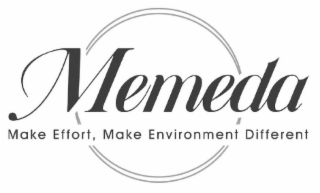 MEMEDA MAKE EFFORT, MAKE ENVIRONMENT DIFFERENT logo