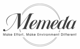 MEMEDA MAKE EFFORT, MAKE ENVIRONMENT DIFFERENT logo