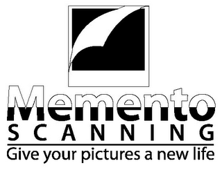 MEMENTO SCANNING GIVE YOUR PICTURES A NEW LIFE logo