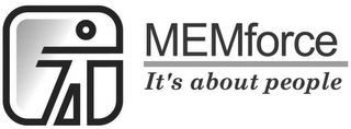 MEMFORCE IT'S ABOUT PEOPLE logo