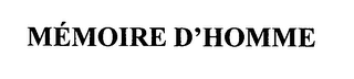 MEMOIRE D'HOMME logo
