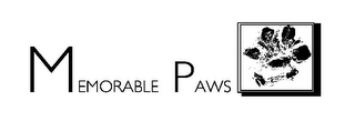 MEMORABLE PAWS logo