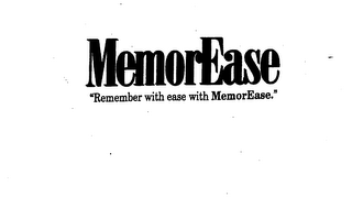 MEMOREASE "REMEMBER WITH EASE WITH MEMOREASE." logo