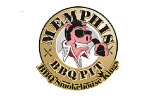 MEMPHIS BBQ PIT BBQ SMOKEHOUSE KINGS logo