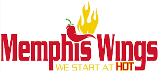 MEMPHIS WINGS WE START AT HOT logo