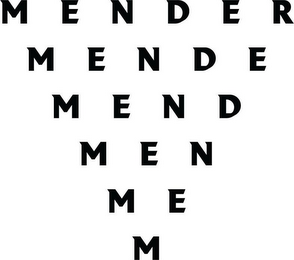 MENDER MENDE MEND MEN ME N logo