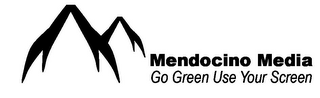 MENDOCINO MEDIA GO GREEN USE YOUR SCREEN logo