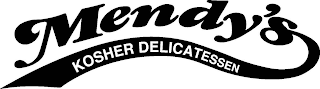 MENDY'S KOSHER DELICATESSEN logo