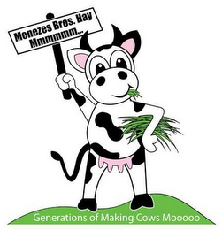 MENEZES BROS. HAY MMMMMM GENERATIONS OFMAKING COWS MOOOOO logo