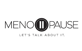 MENO PAUSE LET'S TALK ABOUT IT. logo