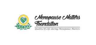 MENOPAUSE MATTERS FOUNDATION QUALITY OF LIFE DURING MENOPAUSE MATTERS logo