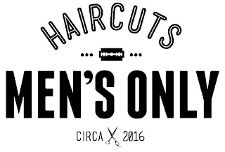 MEN'S ONLY HAIRCUTS CIRCA 2016 logo