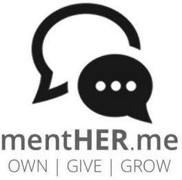 MENTHER.ME OWN GIVE GROW logo