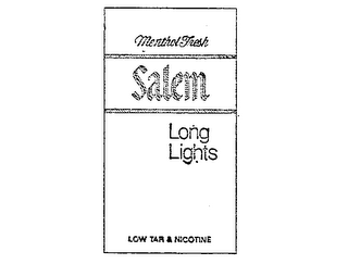 MENTHOL FRESH SALEM LONG LIGHTS LOW TAR & NICOTINE logo