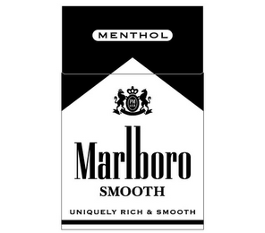 MENTHOL PM USA MARLBORO SMOOTH UNIQUELY RICH & SMOOTH logo