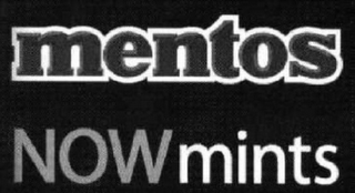 MENTOS NOW MINTS logo