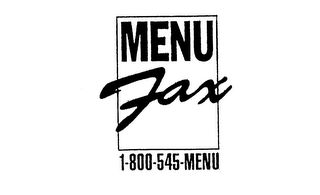 MENU FAX 1-800-545-MENU logo