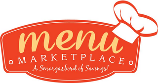 MENU MARKETPLACE A SMORGASBORD OF SAVINGS! logo