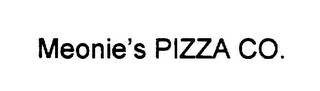 MEONIE'S PIZZA CO. logo