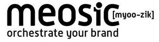 MEOSIC [MYOO-ZIK] ORCHESTRATE YOUR BRAND logo