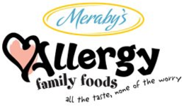 MERABY'S ALLERGY FAMILY FOODS ALL THE TASTE, NONE OF THE WORRY logo