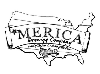 MERICA BREWING COMPANY LAND OF THE FREE HOME OF THE BREW logo
