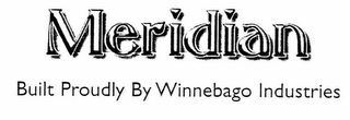 MERIDIAN BUILT PROUDLY BY WINNEBAGO INDUSTRIES logo