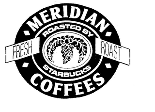 MERIDIAN COFFEES FRESH ROAST ROASTED BY STARBUCKS logo
