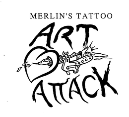 MERLIN'S TATTOO ART ATTACK logo