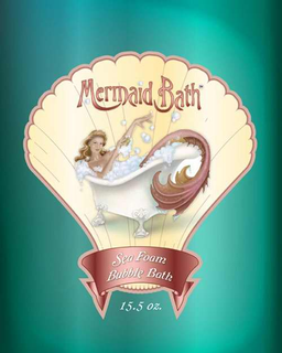 MERMAID BATH SEA FOAM BUBBLE BATH 15.5 OZ. logo