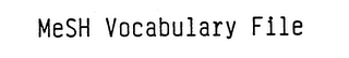 MESH VOCABULARY FILE logo