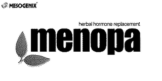 MESOGENIX HERBAL HOREMONE REPLACEMENT MENOPA logo