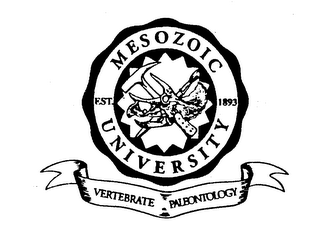 MESOZOIC UNIVERSITY EST. 1893 VERTEBRATE PALEONTOLOGY logo
