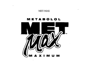 MET-MAX METABOLOL MET MAX MAXIMUM logo