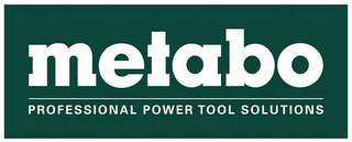 METABO PROFESSIONAL POWER TOOL SOLUTIONS logo