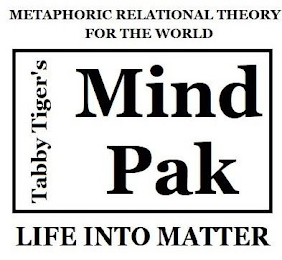 METAPHORIC RELATIONAL THEORY FOR THE WORLD TABBY TIGER'S MIND PAK LIFE INTO MATTER logo