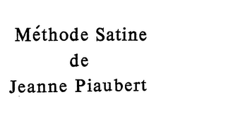 METHODE SATINE DE JEANNE PIAUBERT.  SIGN logo
