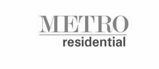 METRO RESIDENTIAL logo