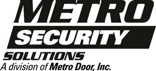 METRO SECURITY SOLUTIONS A DIVISION OF METRO DOOR, INC. logo