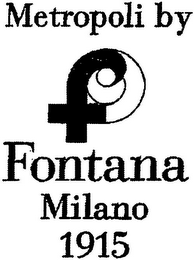 METROPOLI BY F FONTANA MILANO 1915 logo