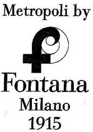 METROPOLI BY F FONTANA MILANO 1915 logo