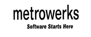 METROWERKS SOFTWARE STARTS HERE logo